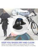 Zwart met camouflage band lage regenoverschoen (Shoe Cover) van Perletti  6