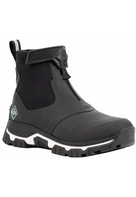 Zwart / wit dames enkel laars Apex Zip van Muck Boots 