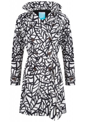 Zwart / witte trenchcoat Bora van Happy Rainy Days 