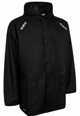 Zwarte ademende regenjas van Lyngsøe Rainwear