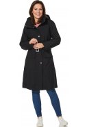 Zwarte dames regenjas (Long Coat) Bowie van Happy Rainy Days  3