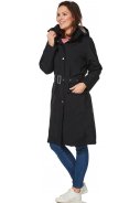 Zwarte dames regenjas (Long Coat) Bowie van Happy Rainy Days  4