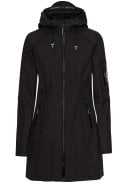 Zwarte driekwart softshell regenjas van Ilse Jacobsen