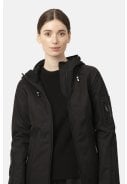 Zwarte driekwart softshell regenjas van Ilse Jacobsen 3