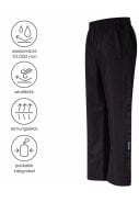 Zwarte extra korte heren regenbroek Logon van Pro-X Elements 3