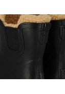 Zwarte gevoerde Chelsea damesregenlaars Rubber Rain Boots van XQ 2