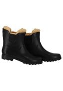 Zwarte gevoerde Chelsea damesregenlaars Rubber Rain Boots van XQ 3