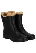 Zwarte gevoerde Chelsea damesregenlaars Rubber Rain Boots van XQ
