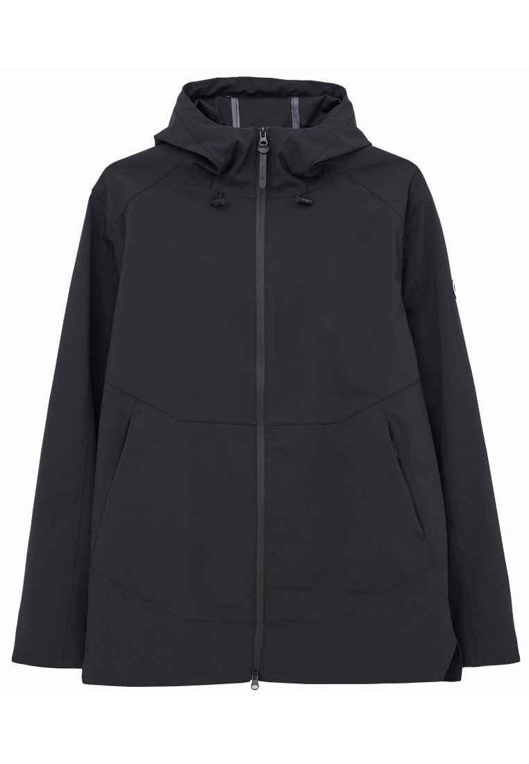 Zwarte heren softshell regenjas Motregn van Tant