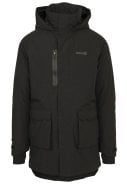 Zwarte heren winter regenjas Defender Urban Oudtoor van Agu