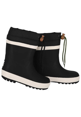 Zwarte kinder regenlaarzen met fleece voering van XQ Footwear