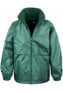Groene kinderregenjas microfleece lined jacket van Result