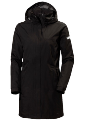 Zwarte lange dames regenjas Aden van Helly Hansen