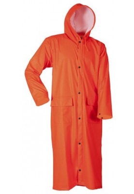 Hi-vis oranje lange Regenjas van Lyngsoe Rainwear