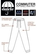 Zwarte regenbroek Commuter Rain Pants van Danefae 5