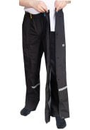 Zwarte regenbroek met volledige rits van Hello Rain 2