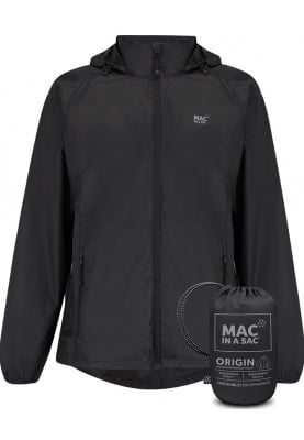 Zwarte regenjas Jet Black van Mac in a Sac