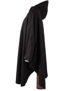 Zwarte regenponcho Danerain poncho van Danefae 2