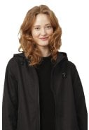 Zwarte softshell A-lijn regenjas van Ilse Jacobsen 6