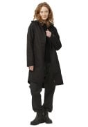 Zwarte softshell A-lijn regenjas van Ilse Jacobsen 8