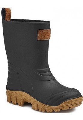 Zwarte stevige kinderlaars SEBS (Maat 34/35, 32/33, 30/31, 28/29, 26/27,  24/25) - Kinder Regenlaarzen