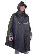 Zwarte Unisex waterdichte poncho Haps van Bjornson 7