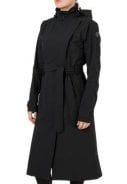 Zwarte Urban outdoor lange damesregenjas / trenchcoat van Agu 3