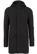 Zwarte Urban outdoor long parka 3-laags Premium regenjas van Agu 1