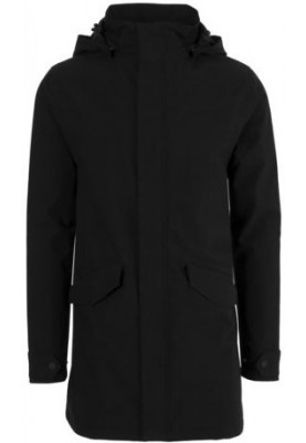 Zwarte Urban outdoor long parka regenjas van Agu