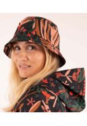 Zwarte  met bloemen Walkabout Bucket Hat van Danefae 2