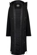 Zwarte Winter City Slicker lange regenjas Urban Outdoor van Agu 4